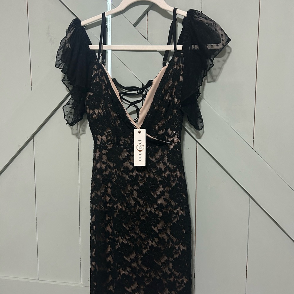 Cellecci Black Lace Envy Dress